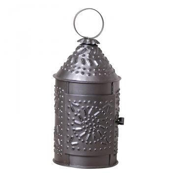 Canopy punch Tin Candle Holder in Smokey Black New