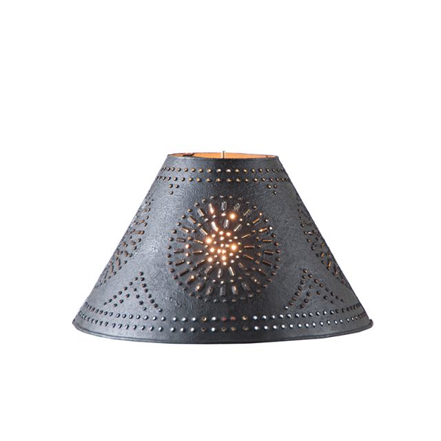 12-Inch Flared Shade with Chisel in Textured Black