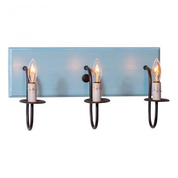 3-Light Vanity Light in Rustic Misty Blue