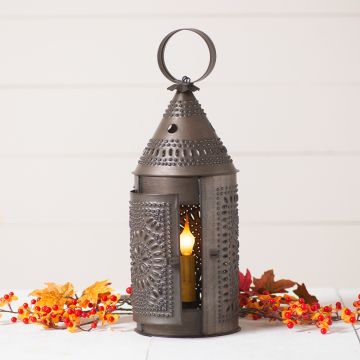 17-Inch Hand Punched Lantern signed by Irvin