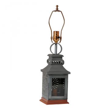 Miner's Lamp Base in Antique Tin