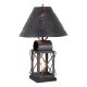 Keeping Room Lamp in Smokey Black with Metal Chisel Shade