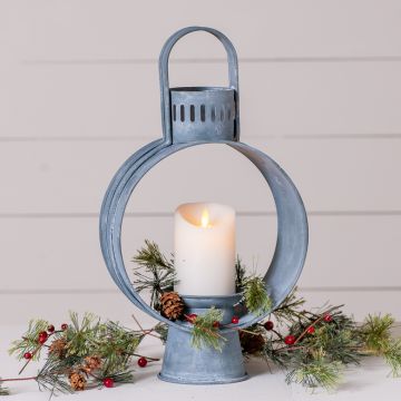 Open Lantern in Weathered Zinc