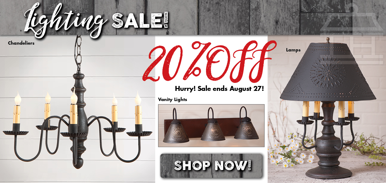 Irvin’s Tinware Wholesale Country Farmhouse Lighting and Rustic Home