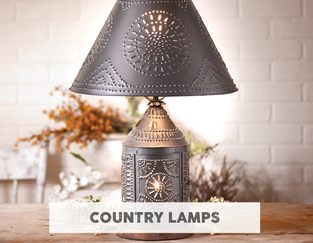 Rustic Country End Table Lamps