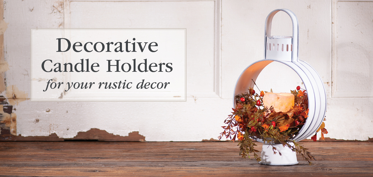Rustic Country Candle Holders
