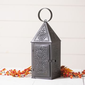 Square Lantern in Smokey Black