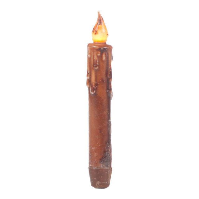 7-Inch Brown Battery Taper with Timer [pack of 6]