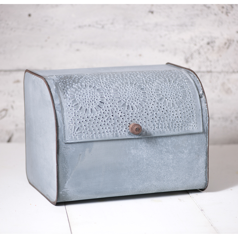 Bread Box in Weathered Zinc Irvins Tinware