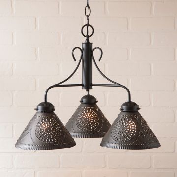 3-Arm Barrington Chandelier in Kettle Black