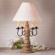 Bradford Lamp in Americana Pearwood with Linen Fabric Shade