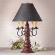 Bradford Lamp in Americana Red with Textured Metal Shade