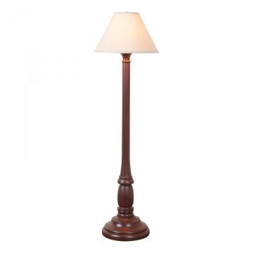 Brinton House Floor Lamp in Rustic Red with Linen Fabric Shade