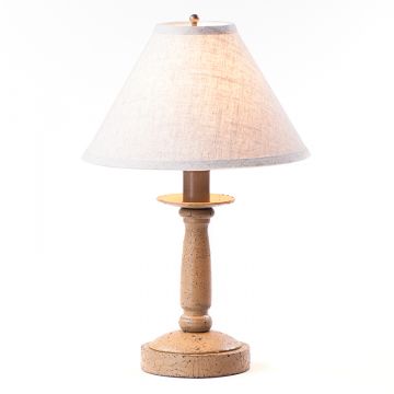 Butcher Lamp in Americana Pearwood with Linen Fabric Shade
