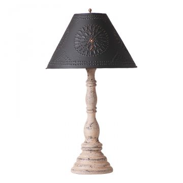 Davenport Wood Table Lamp in Hartford Buttermilk with Metal Shade