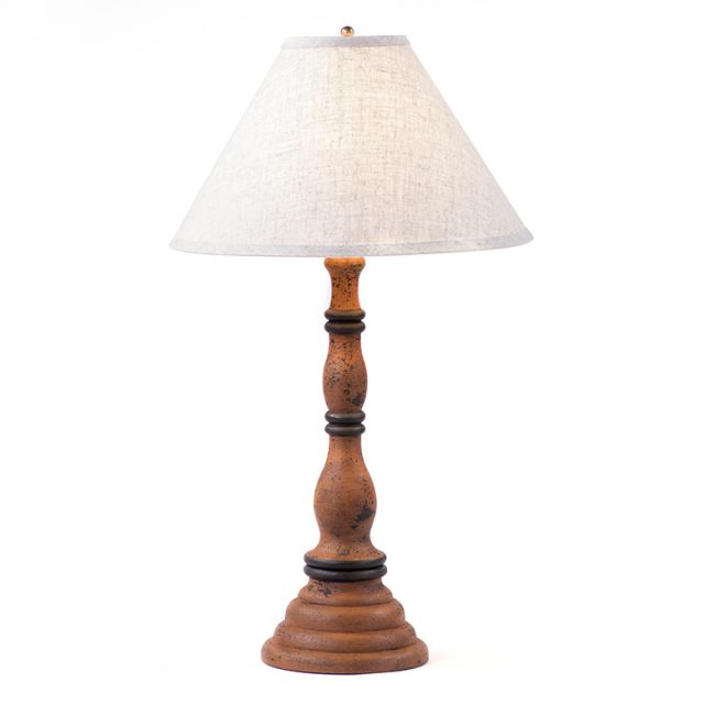 Davenport Table Lamp in Hartford Pumpkin with Fabric Linen Shade