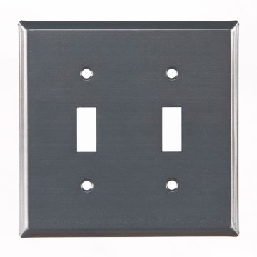 Double Switch Cover Unpierced in Country Tin