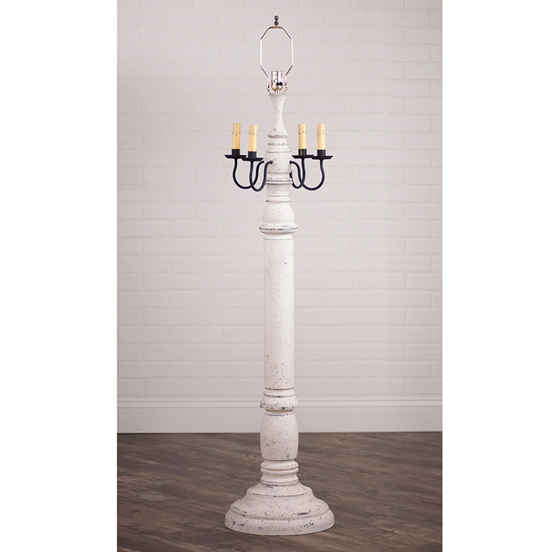 General James Floor Lamp Base in Americana Vintage White
