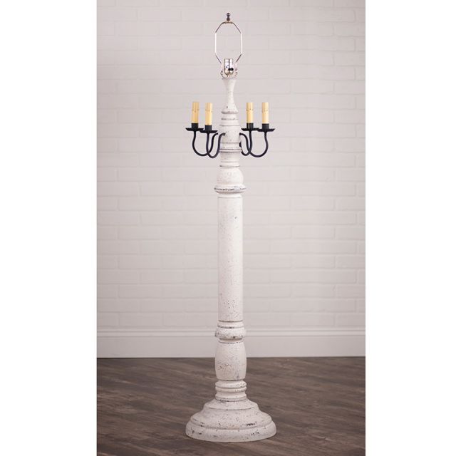 General James Floor Lamp Base in Americana Vintage White