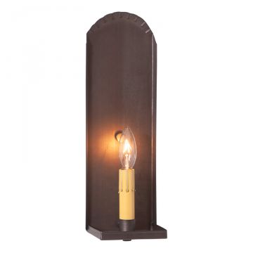 Hanover Double Wall Sconce in Blackened Tin by Irvin's Country Tinware 