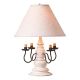Harrison Lamp in Americana Vintage White with Linen Fabric Shade