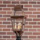 Independence Outdoor Post Light in Solid Weathred Brass - 3 Light