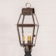 Independence Outdoor Post Light in Solid Weathred Brass - 3 Light