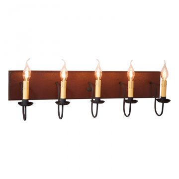 5-Light Vanity Light in Americana Red