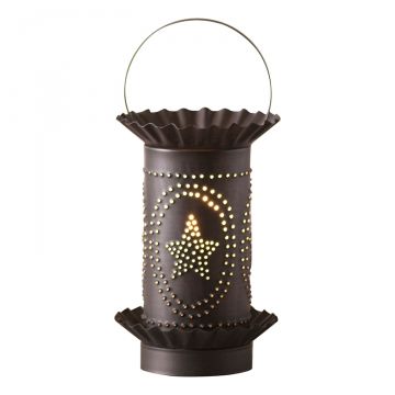 Mini Tartwarmer with Star Oval Design in Kettle Black