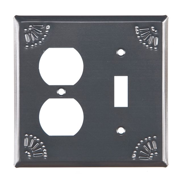 Outlet and Switch Cover with Chisel in Country Tin