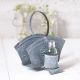 Napkin and Shaker Holder in Weathered Zinc