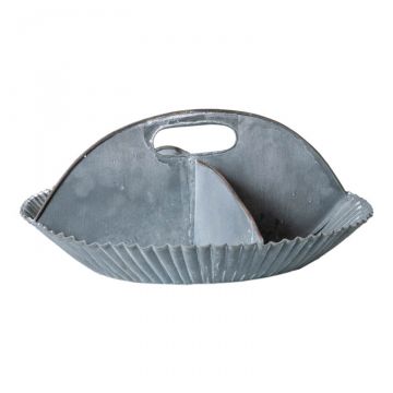 Scalloped Caddy in Weathered Zinc