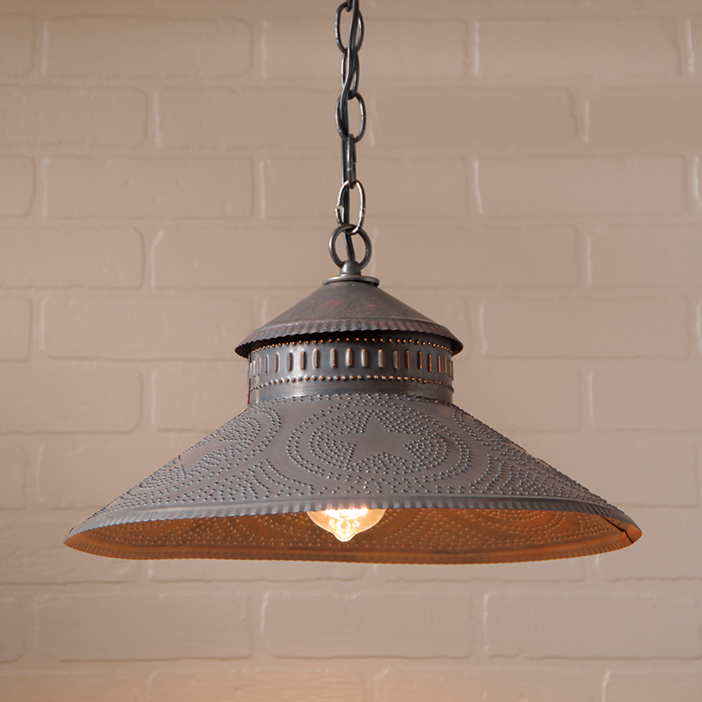 Shopkeeper Shade Light with Star in Kettle Black