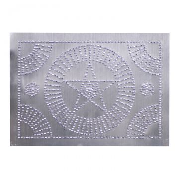 Star Circle Panel in Unfinished Tin