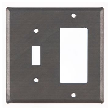 Switch and Rocker Cover Unpierced in Blackened Tin