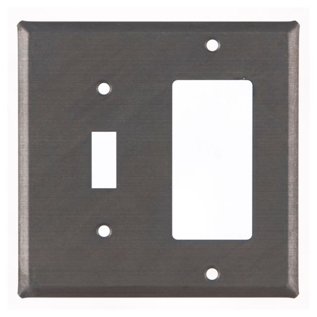 Switch and Rocker Cover Unpierced in Blackened Tin